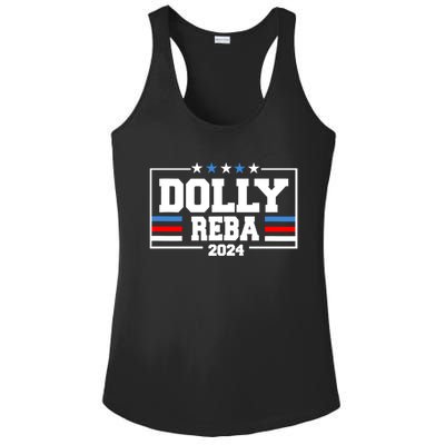 Dolly And Reba 2024 Make America Fancy Again Ladies PosiCharge Competitor Racerback Tank