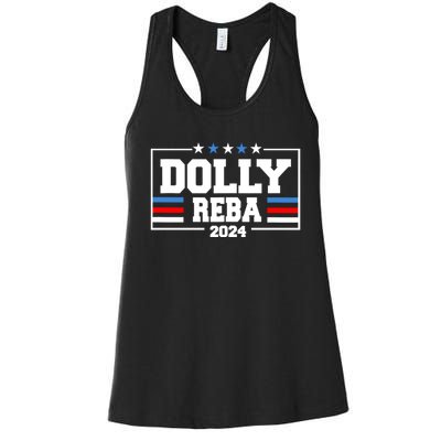 Dolly And Reba 2024 Make America Fancy Again Women's Racerback Tank