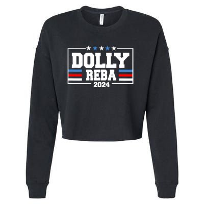 Dolly And Reba 2024 Make America Fancy Again Cropped Pullover Crew