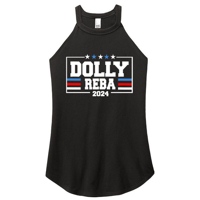 Dolly And Reba 2024 Make America Fancy Again Women's Perfect Tri Rocker Tank