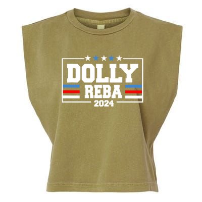 Dolly And Reba 2024 Make America Fancy Again Garment-Dyed Women's Muscle Tee