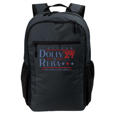 Dolly And Reba 2024 Make America Fancy Again Retro Vintage Daily Commute Backpack