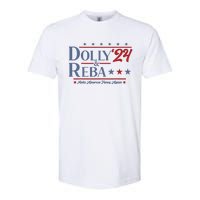 Dolly And Reba 2024 Make America Fancy Again Retro Vintage Softstyle CVC T-Shirt