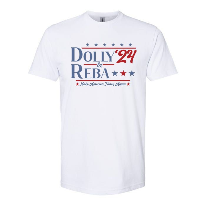 Dolly And Reba 2024 Make America Fancy Again Retro Vintage Softstyle CVC T-Shirt