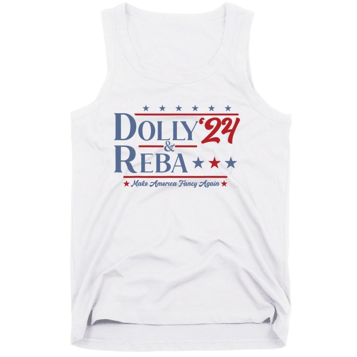 Dolly And Reba 2024 Make America Fancy Again Retro Vintage Tank Top