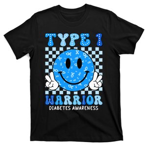 Diabetes Awareness Ribbon T1d Warrior Support Squad T-Shirt