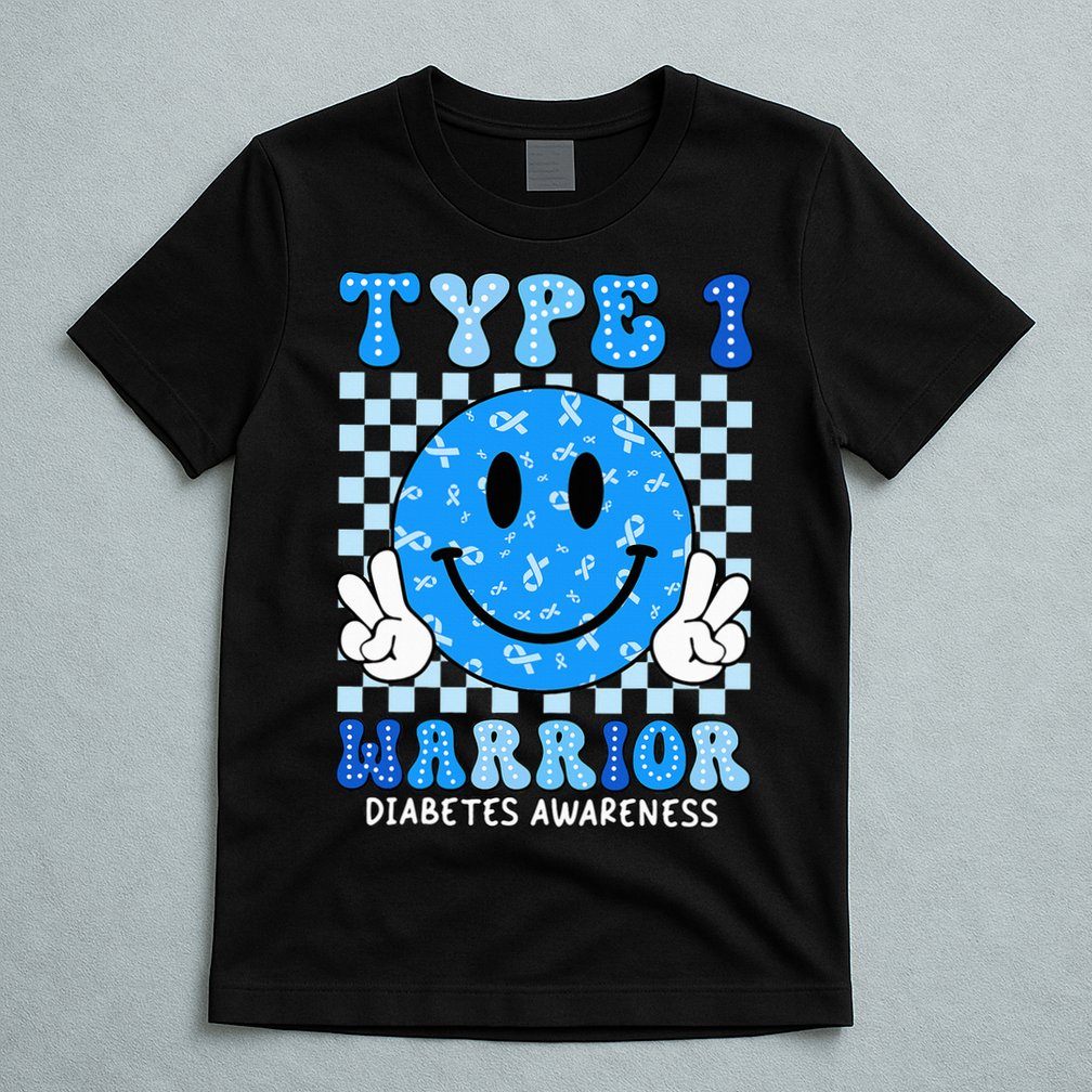 Diabetes Awareness Ribbon T1d Warrior Support Squad T-Shirt