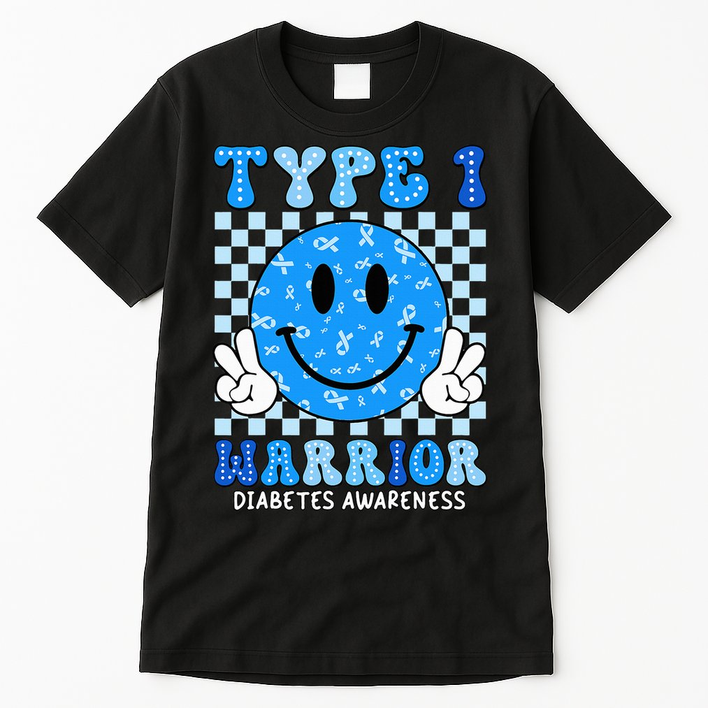 Diabetes Awareness Ribbon T1d Warrior Support Squad Tall T-Shirt