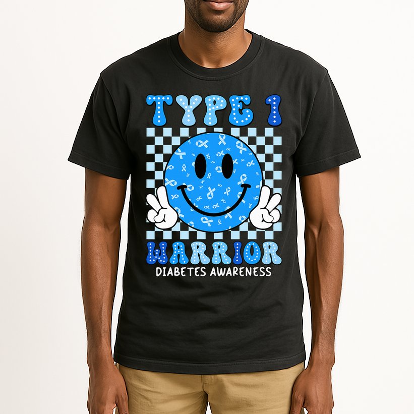 Diabetes Awareness Ribbon T1d Warrior Support Squad Tall T-Shirt