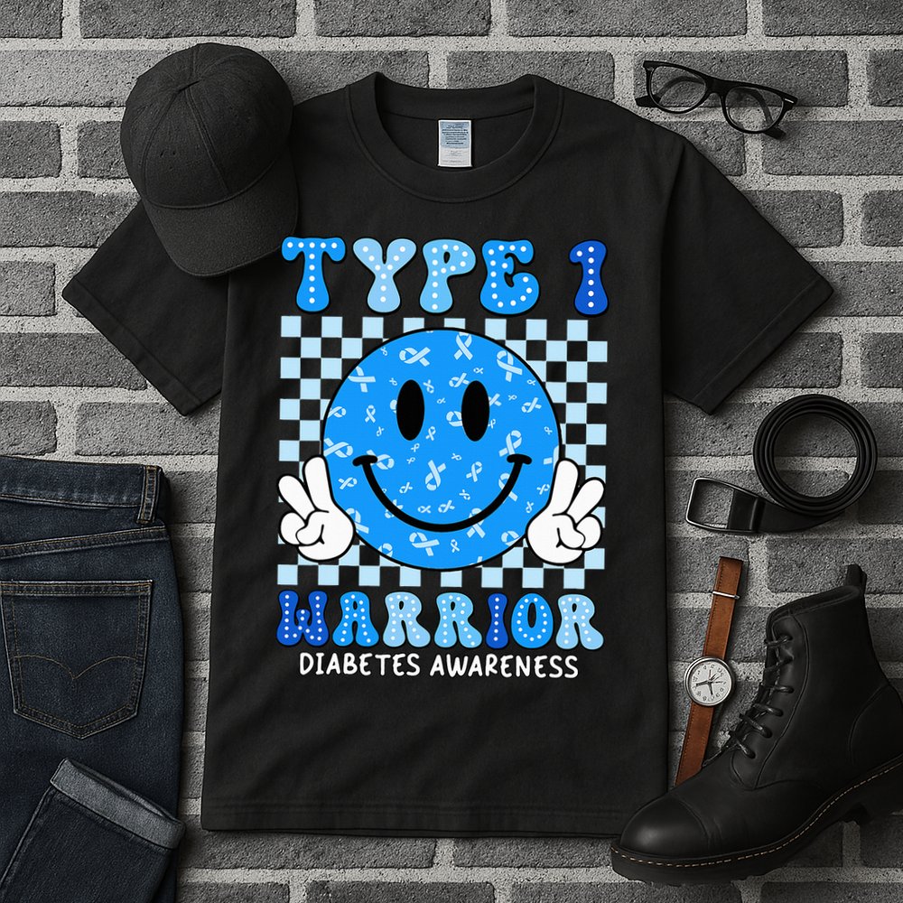 Diabetes Awareness Ribbon T1d Warrior Support Squad Tall T-Shirt