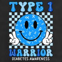 Diabetes Awareness Ribbon T1d Warrior Support Squad Hat