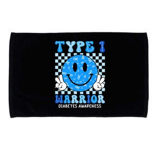 Diabetes Awareness Ribbon T1d Warrior Support Squad Microfiber Hand Towel