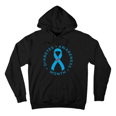 Diabetes Awareness Ribbon Type 1 One Two 2 T1D Hoodie