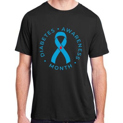 Diabetes Awareness Ribbon Type 1 One Two 2 T1D Adult ChromaSoft Performance T-Shirt