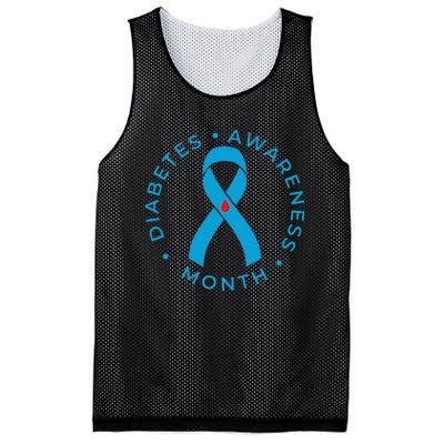 Diabetes Awareness Ribbon Type 1 One Two 2 T1D Mesh Reversible Basketball Jersey Tank