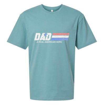 Dad A Real American Hero Sueded Cloud Jersey T-Shirt