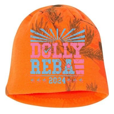 Dolly And Reba 2024 For President Kati - Camo Knit Beanie