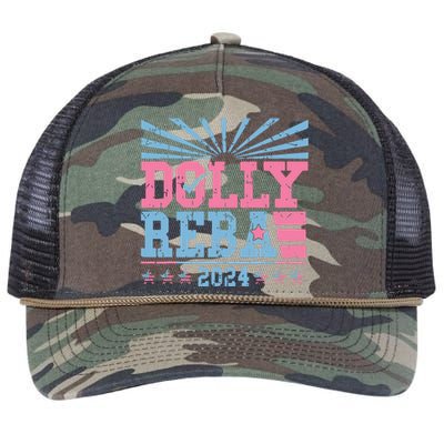 Dolly And Reba 2024 For President Retro Rope Trucker Hat Cap