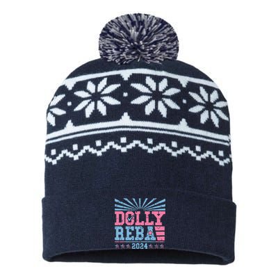 Dolly And Reba 2024 For President USA-Made Snowflake Beanie