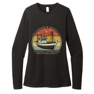 Dufresne And Redding Fishing Charters Vintage Fishing Boat Womens CVC Long Sleeve Shirt