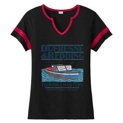 Dufresne And Redding Fishing Charters Ladies Halftime Notch Neck Tee