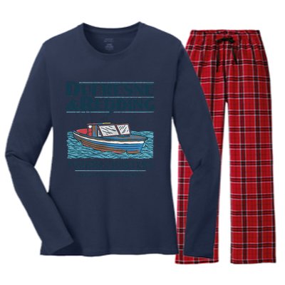 Dufresne And Redding Fishing Charters Women's Long Sleeve Flannel Pajama Set 