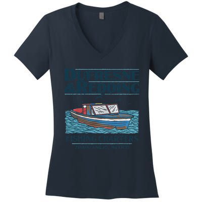 Dufresne And Redding Fishing Charters Women's V-Neck T-Shirt