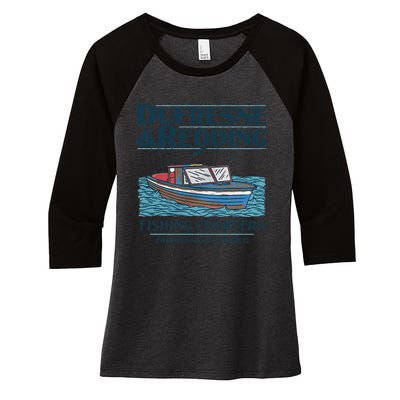 Dufresne And Redding Fishing Charters Women's Tri-Blend 3/4-Sleeve Raglan Shirt