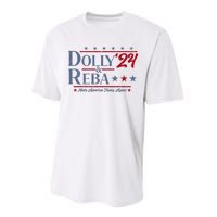 Dolly And Reba 2024 Make America Fancy Again Retro Vintage Performance Sprint T-Shirt