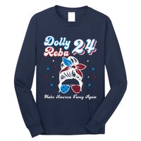 Dolly And Reba 2024 Make America Fancy Again Messy Bun Long Sleeve Shirt