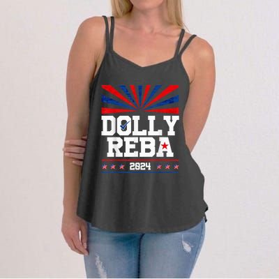 Dolly And Reba 2024 Make America Fancy Again Women's Strappy Tank