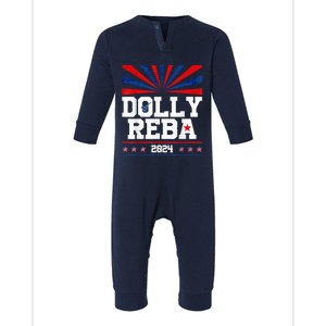 Dolly And Reba 2024 Make America Fancy Again Infant Fleece One Piece