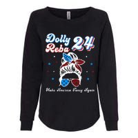 Dolly And Reba 2024 Make America Fancy Again Messy Bun Womens California Wash Sweatshirt