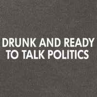 Drunk And Ready To Talk Politics Cotton Canvas Backpack