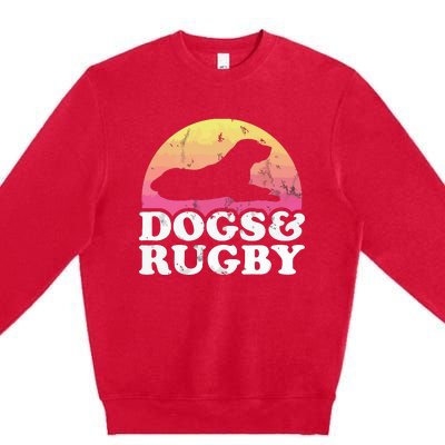 Dogs And Rugby Men Or Womens Dog Premium Crewneck Sweatshirt