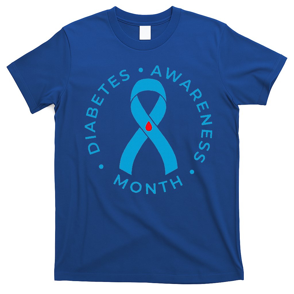 Diabetes Awareness Ribbon Type 1 One Two 2 T1D T-Shirt