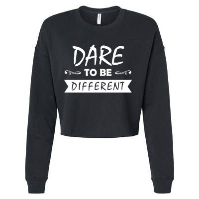 Dare To Be Different Cropped Pullover Crew