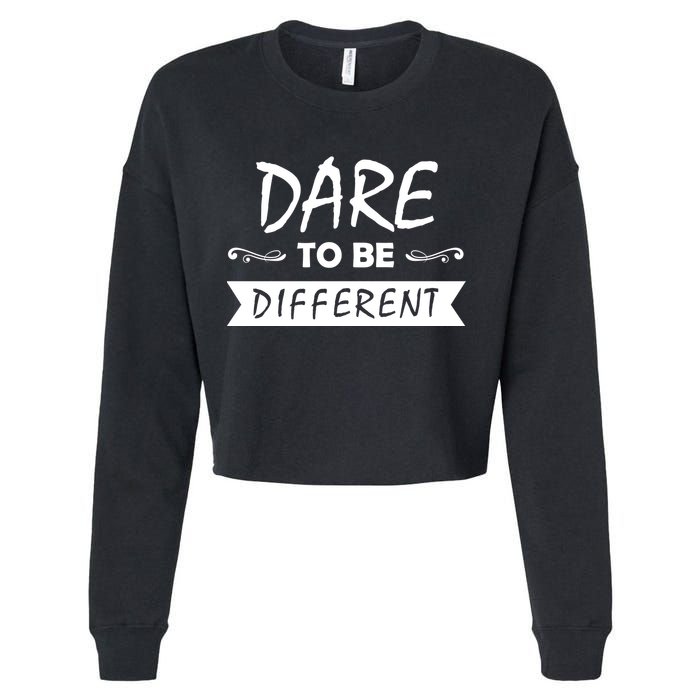 Dare To Be Different Cropped Pullover Crew