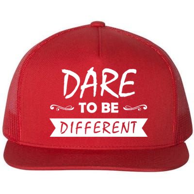 Dare To Be Different Flat Bill Trucker Hat