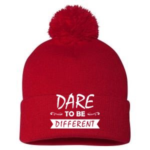 Dare To Be Different Pom Pom 12in Knit Beanie