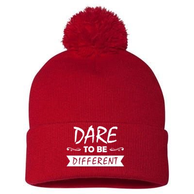 Dare To Be Different Pom Pom 12in Knit Beanie