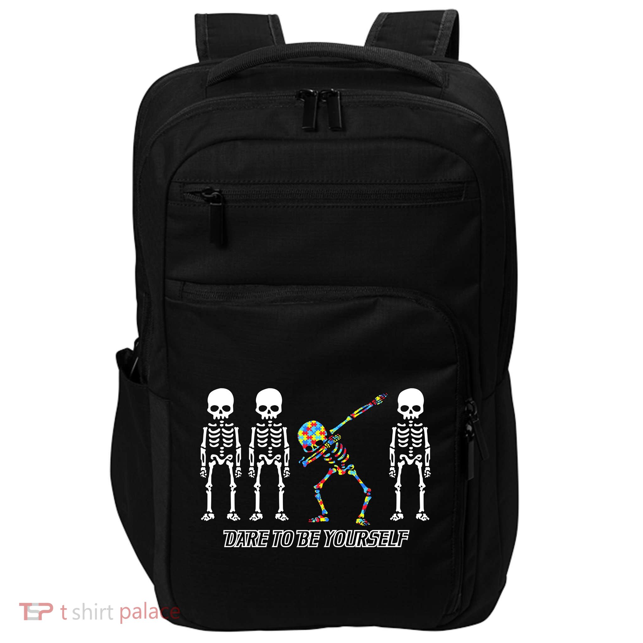 Dare To Be Yourself Autism Awareness Impact Tech Backpack