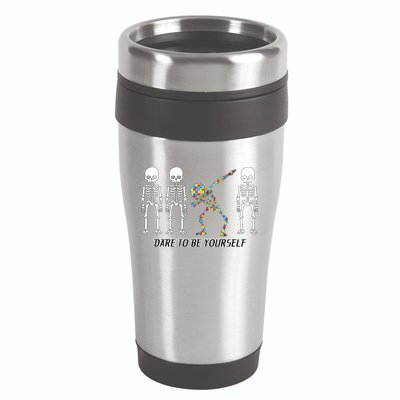 Dare To Be Yourself Autism Awareness 16oz Travel Tumbler