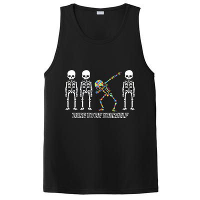 Dare To Be Yourself Autism Awareness PosiCharge Competitor Tank