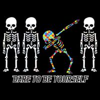 Dare To Be Yourself Autism Awareness Cropped Pullover Crew