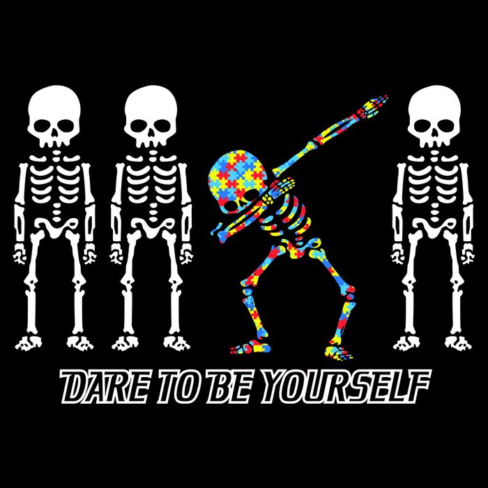 Dare To Be Yourself Autism Awareness Cropped Pullover Crew