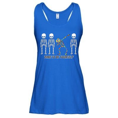 Dare To Be Yourself Autism Awareness Ladies Essential Flowy Tank