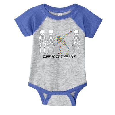 Dare To Be Yourself Autism Awareness Infant Baby Jersey Bodysuit
