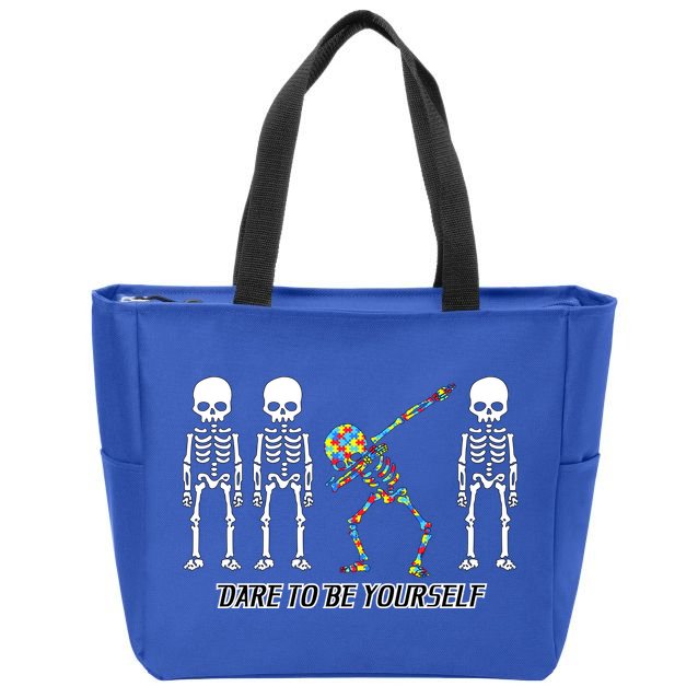 Dare To Be Yourself Autism Awareness Zip Tote Bag