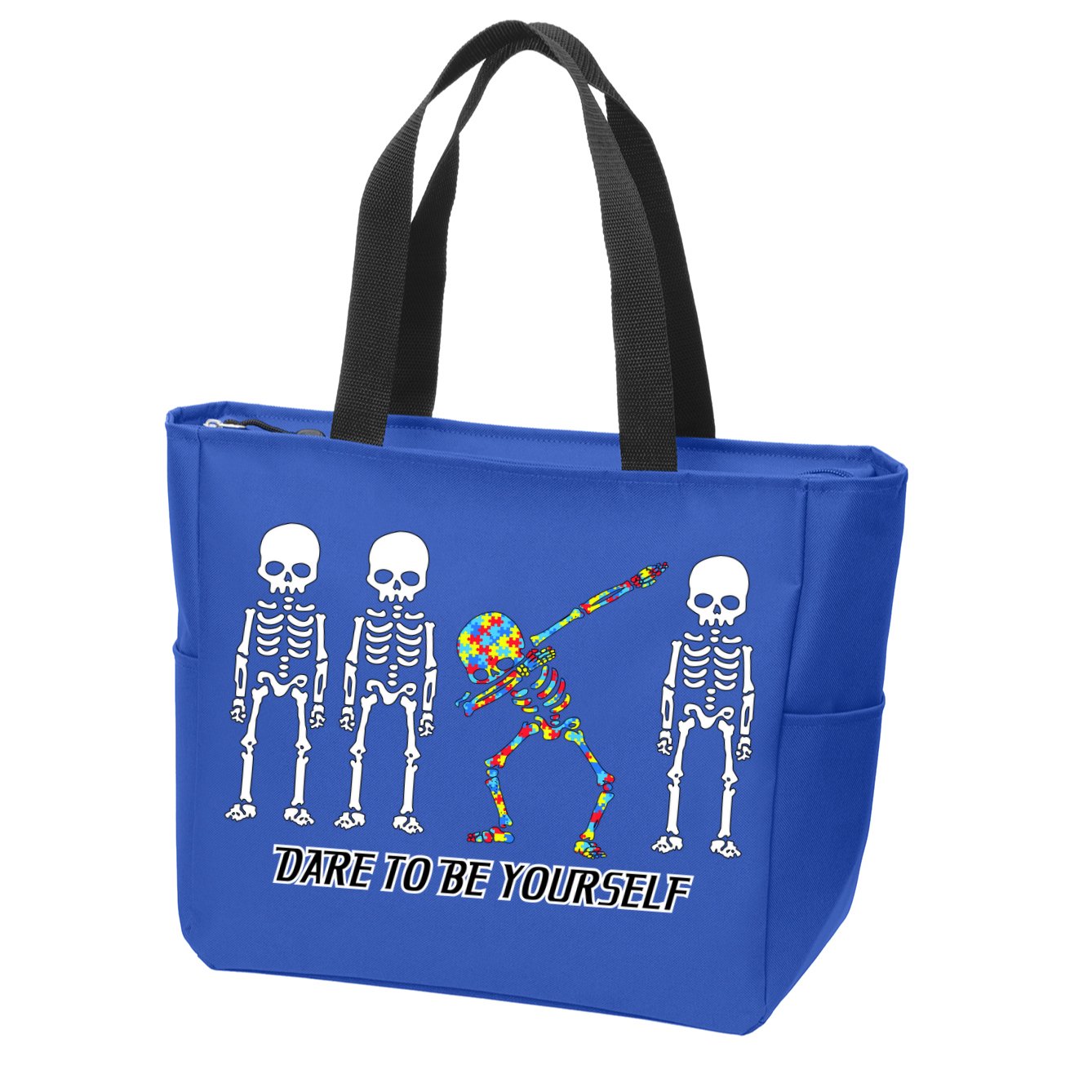 Dare To Be Yourself Autism Awareness Zip Tote Bag